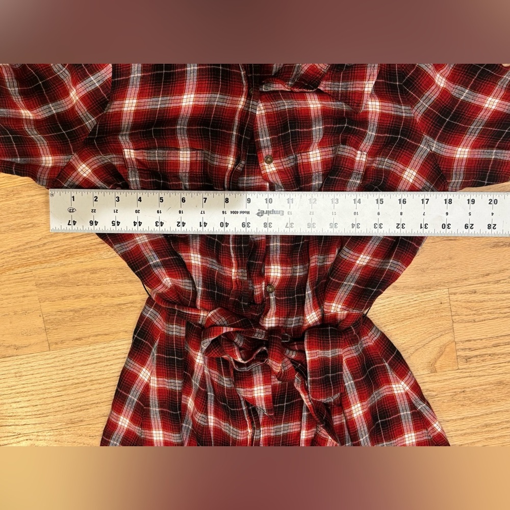 Universal Thread Red and Black Plaid Long Sleeve Dress Medium - Picture 8 of 10